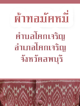 ผ้าทอมัดหมี่ บ้านโคกเจริญ อ.โคกเจริญ จ.ลพบุรี
