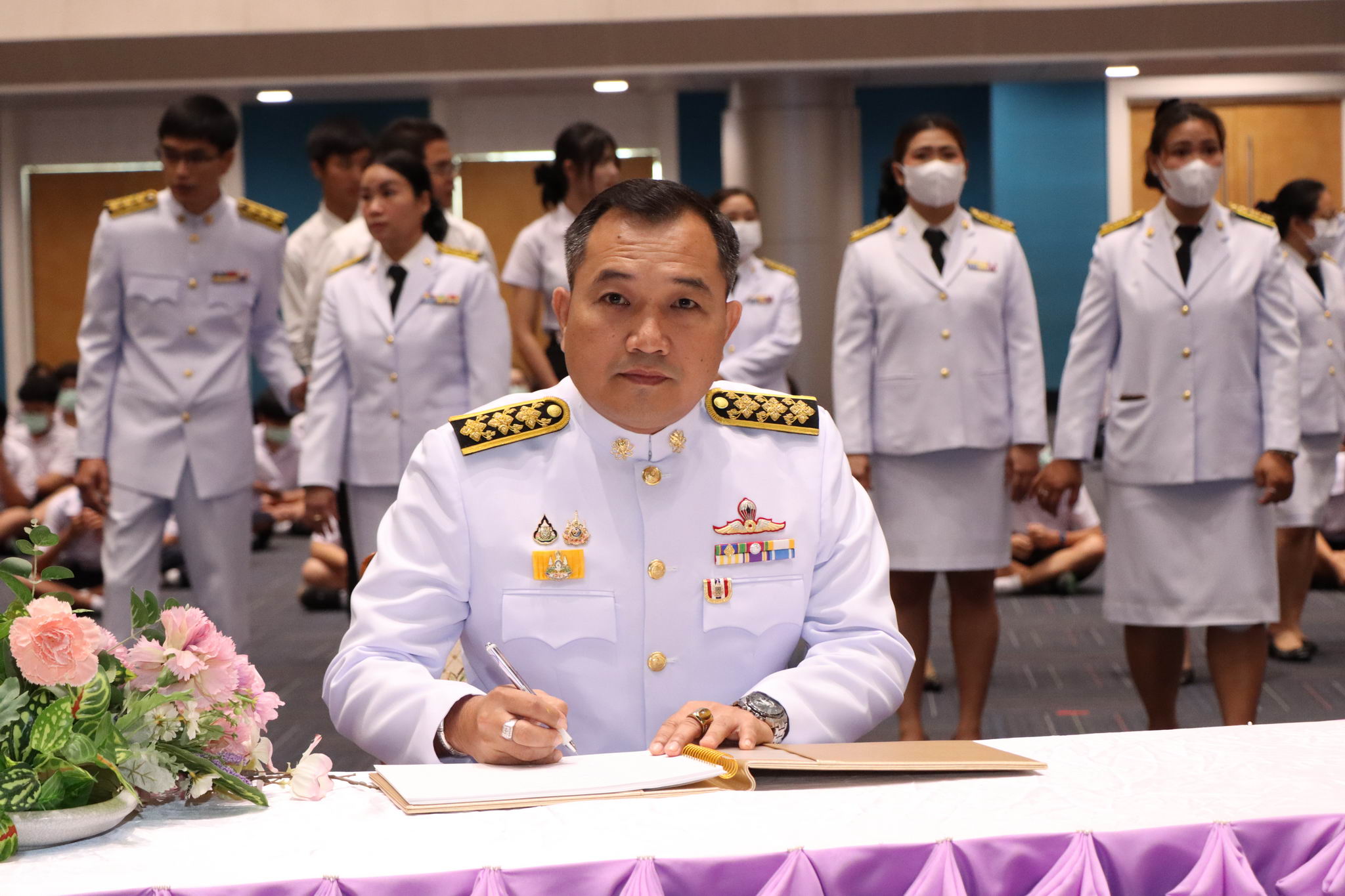 พิธีถวายเครื่องราชสักการะและวางพานพุ่ม เนื่องในโอกาสวันเฉลิมพระชนมพรรษา 46 พรรษา สมเด็จพระนางเจ้าสุทิดา พัชรสุธาพิมลลักษณ พระบรมราชินี วันที่ 3 มิถุนายน 2567