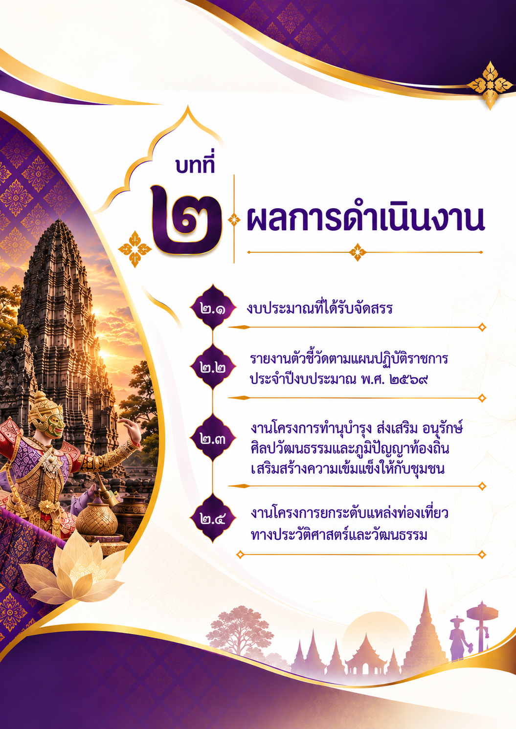 รายงานประจำปีงบประมาณ 2569 สำนักศิลปะและวัฒนธรรม มหาวิทยาลัยราชภัฏเทพสตรี